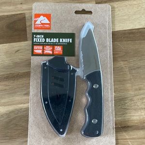 7” fixed blade knife with belt sheath